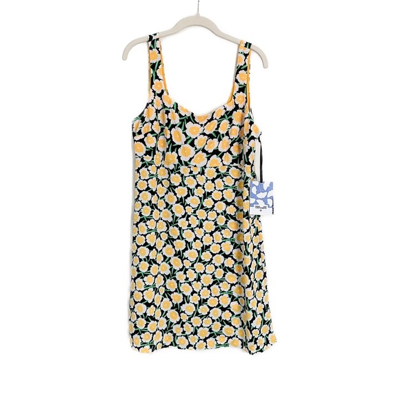 Diane Von Furstenberg for Target Shift Yellow Poppy Mini Dress Size 12 NWT - Picture 4 of 5